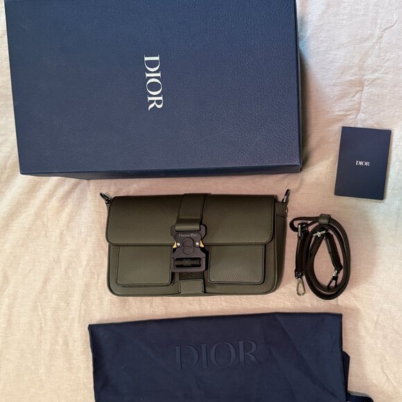 Dior Hit The Road Grained Leather Crossbody Bag - Picture 14 of 14